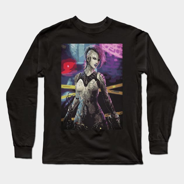 Cyberpunk Long Sleeve T-Shirt by Durro